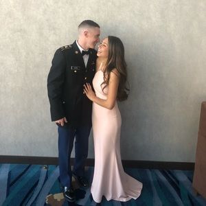 Blush pink formal dress